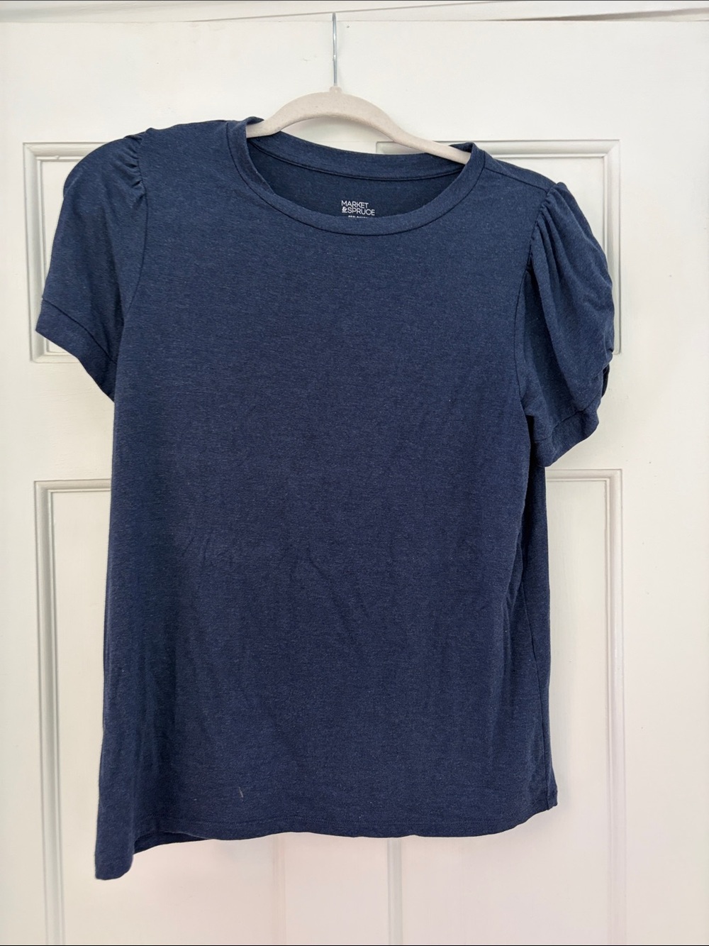 Market & Spruce Heathered Navy Tee - stitchfix